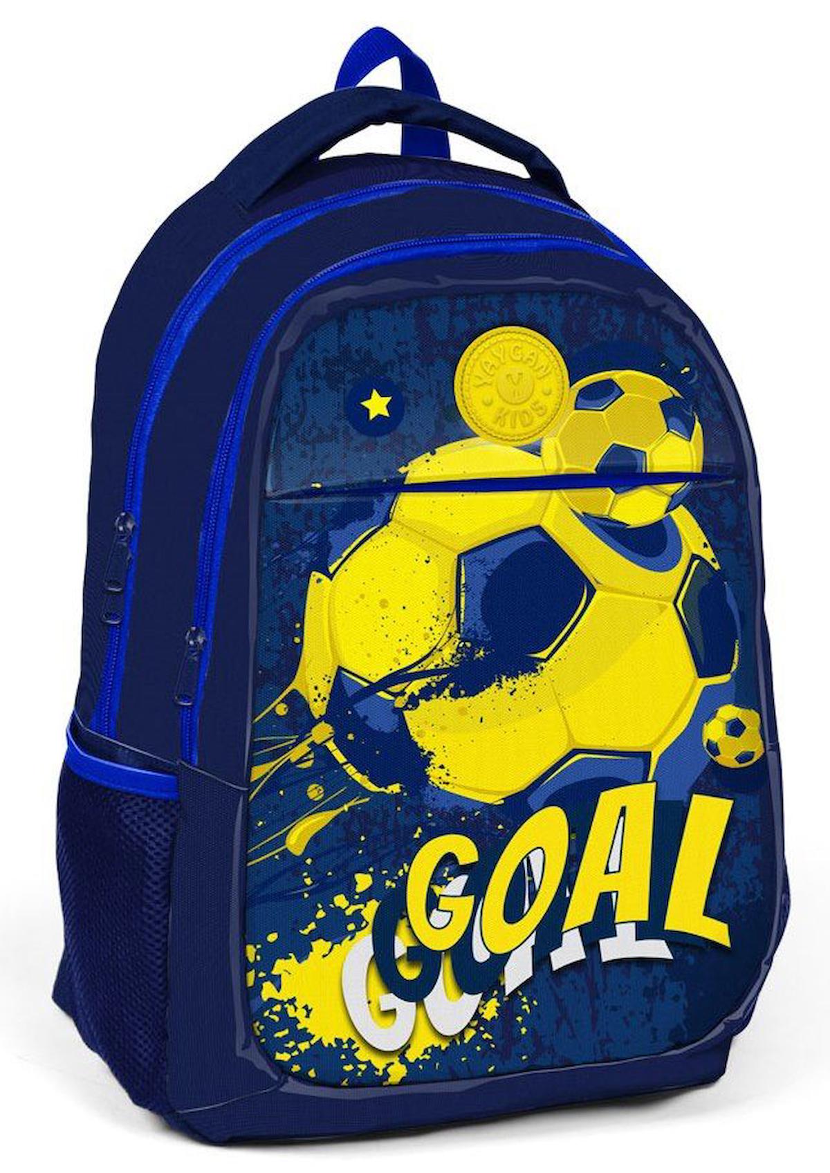 Yaygan Çanta Futbol 3 Gözlü Lacivert İlkokul Unisex Sırt Çantası