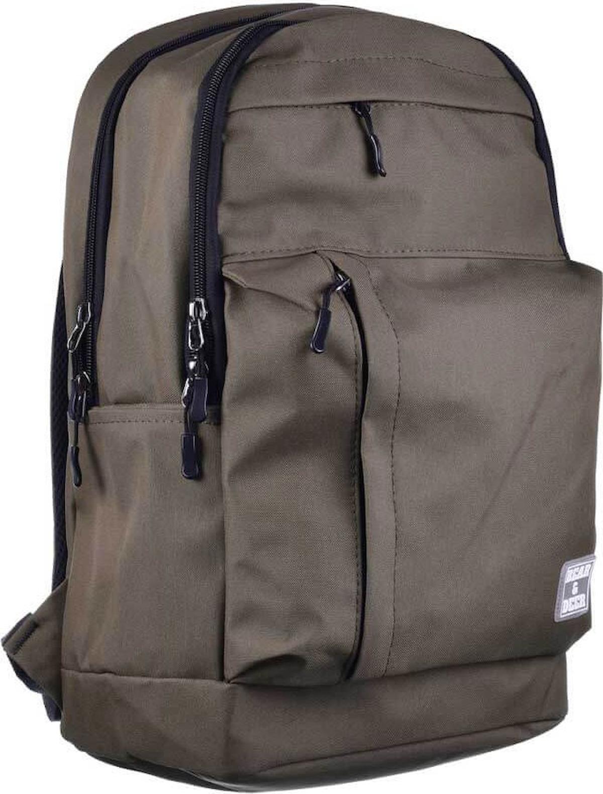 Bear & Deer BD-CN0258 6 Gözlü Haki Lise-Üniversite Unisex Sırt Çantası