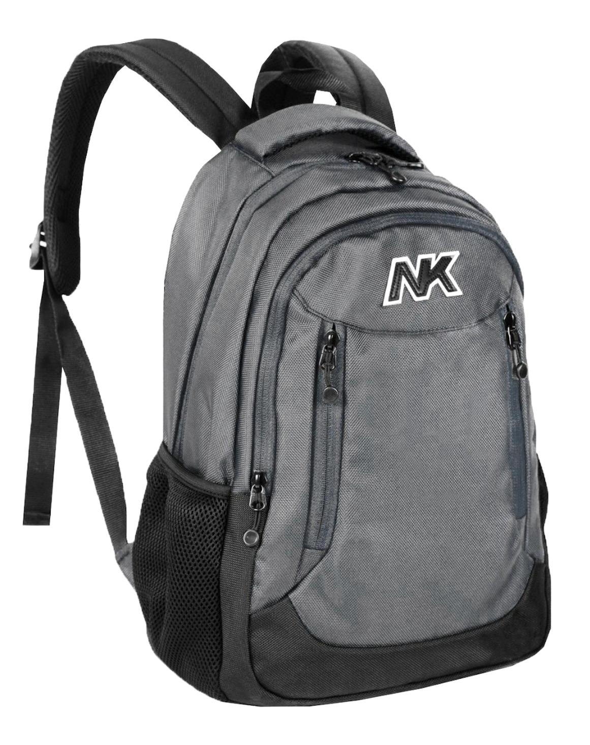 NK 9005 6 Gözlü Gri Lise-Üniversite Unisex Sırt Çantası