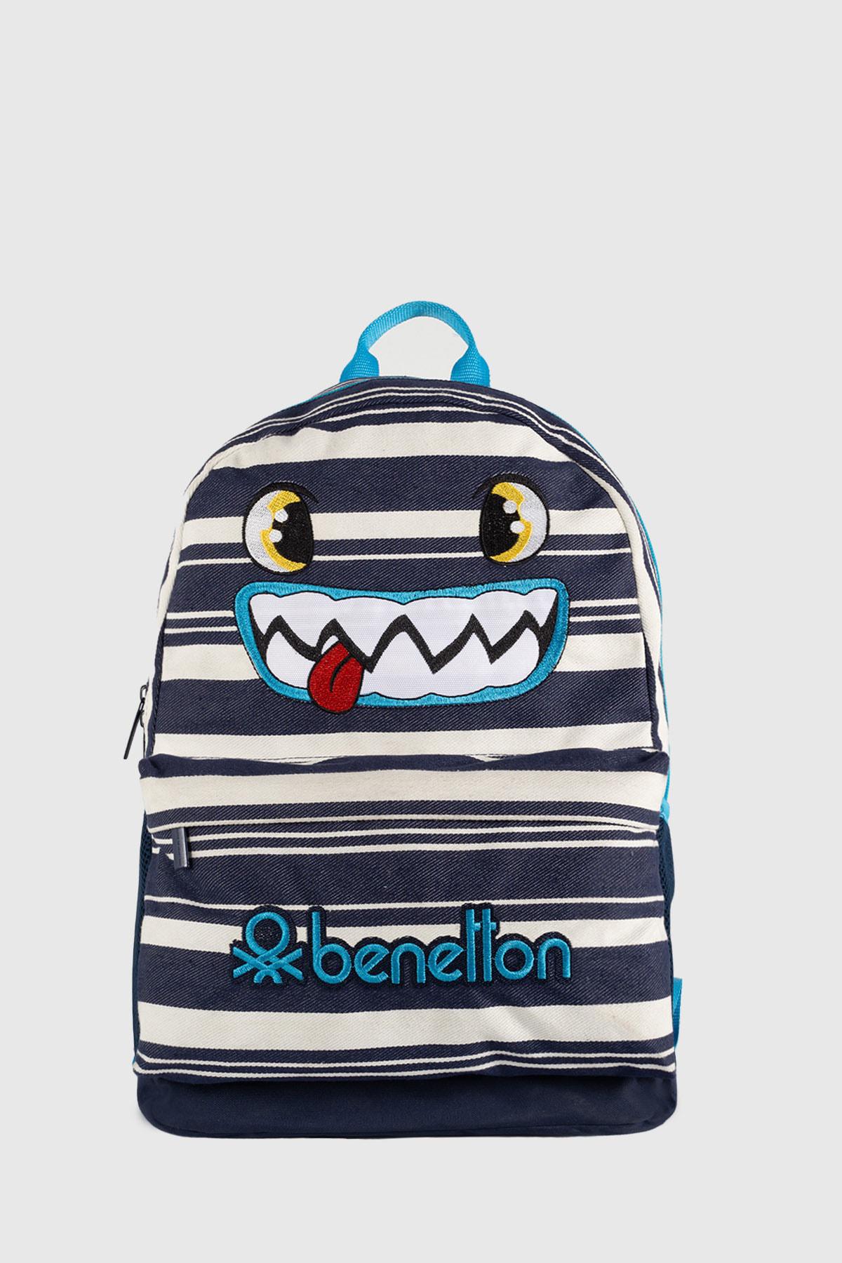 United Colors Of Benetton 75991 Canavar 2 Gözlü Çok Renkli İlkokul Unisex Sırt Çantası