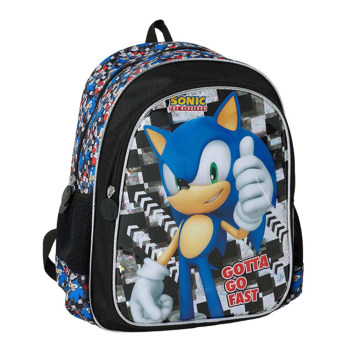 OBM 2065 Sonic 2 Gözlü Siyah İlkokul Erkek Sırt Çantası