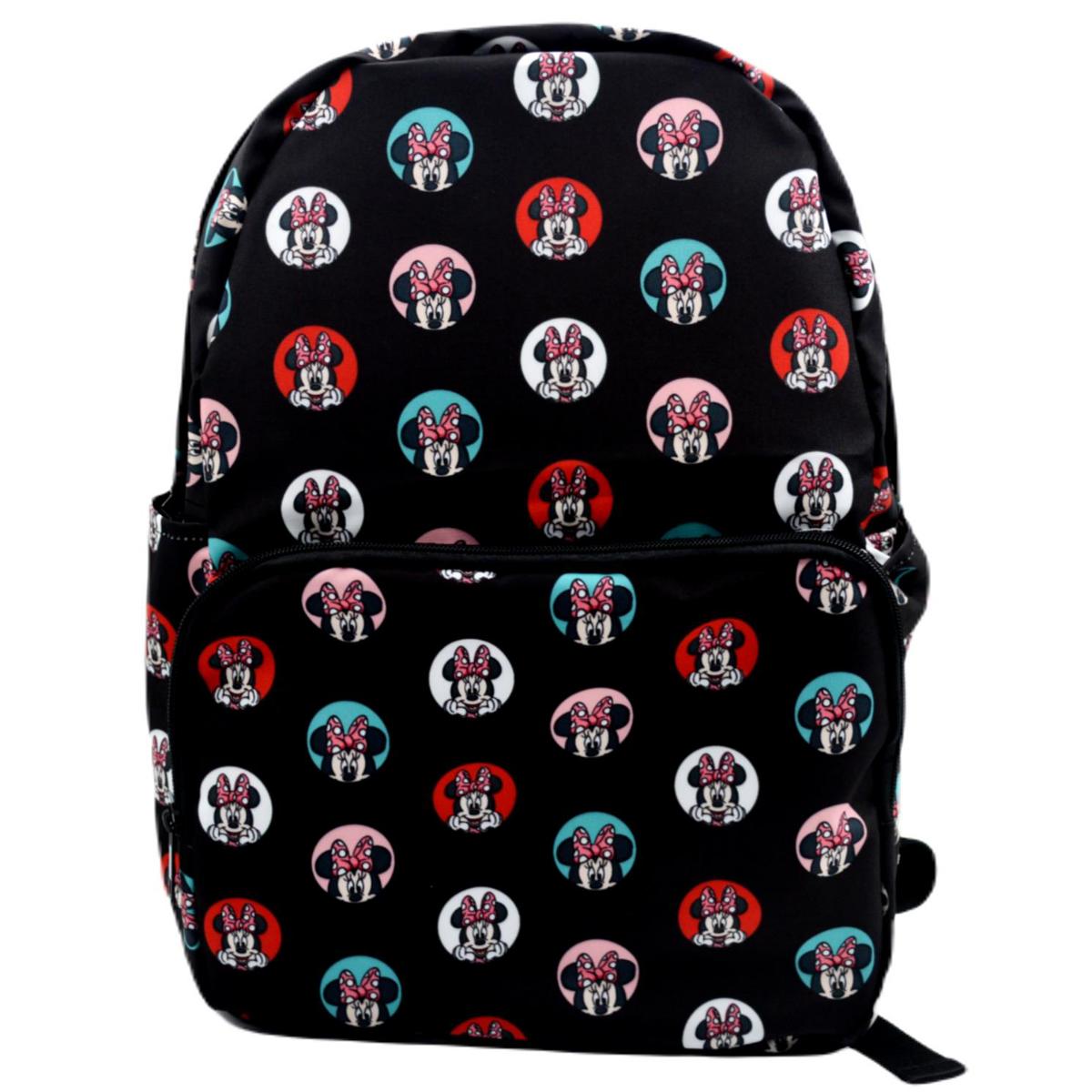 Gen-of Y0462A6NSBK27 Minnie Mouse Disney Su Geçirmez 2 Gözlü Siyah İlkokul Kız Çocuk Sırt Çantası