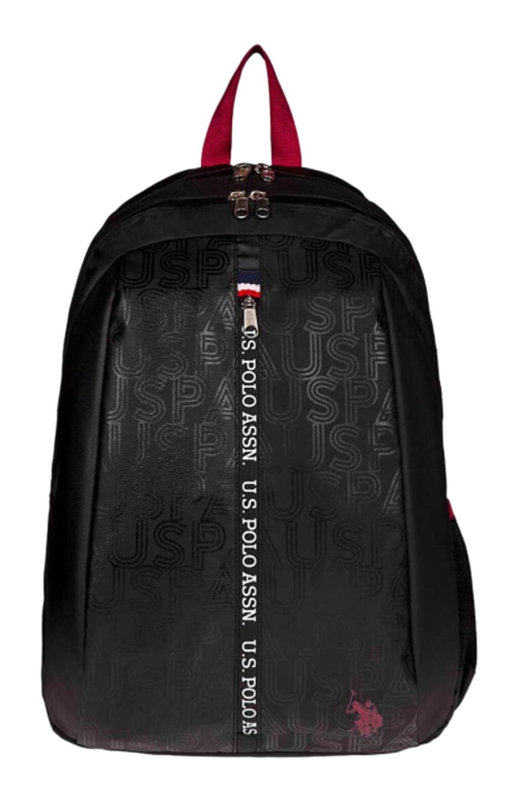 U.S. Polo Assn. PLÇAN22027 2 Gözlü Siyah Lise-Üniversite Unisex Sırt Çantası