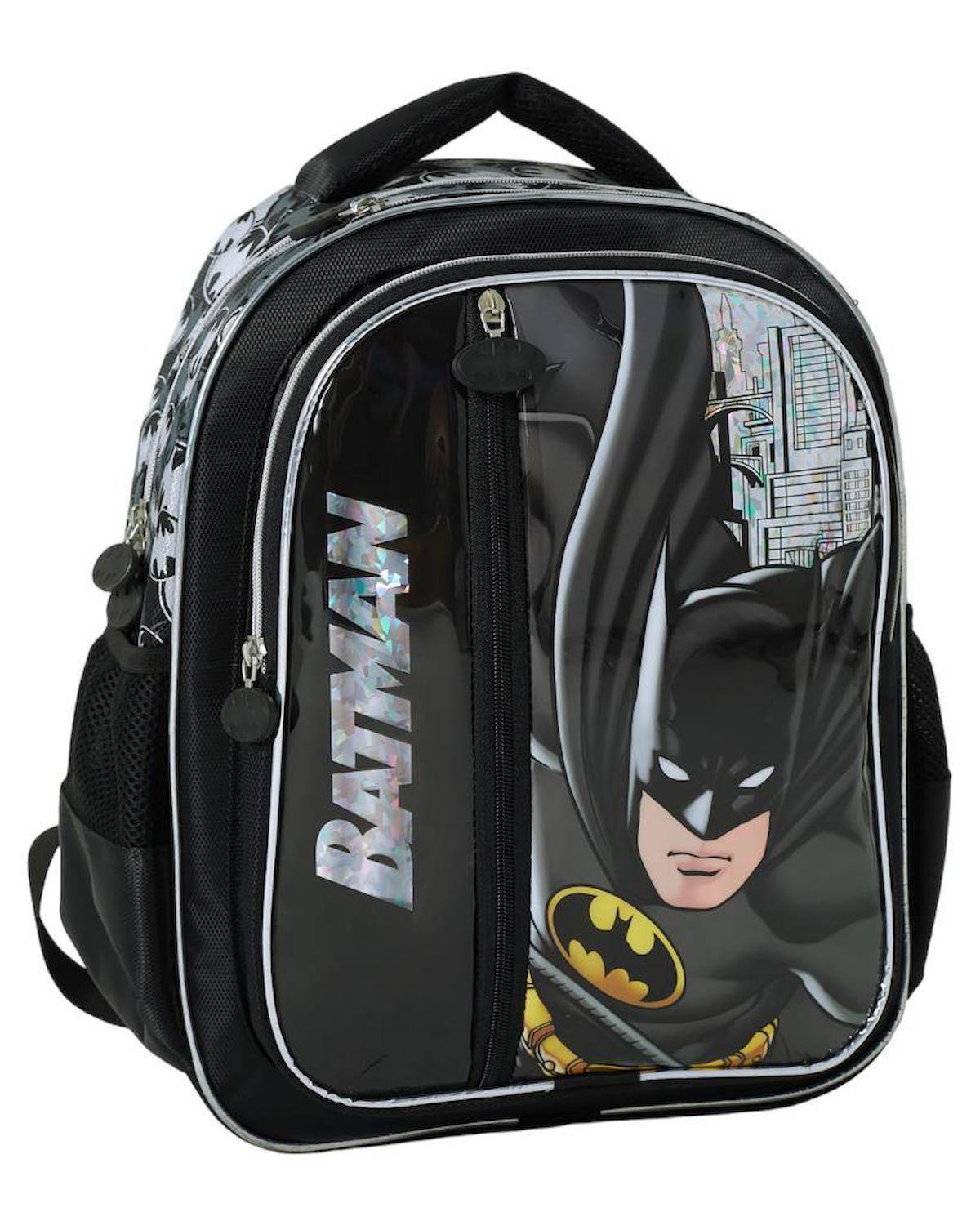 Ellaboni Batman DC Su Geçirmez 3 Gözlü Siyah İlkokul Erkek Sırt Çantası