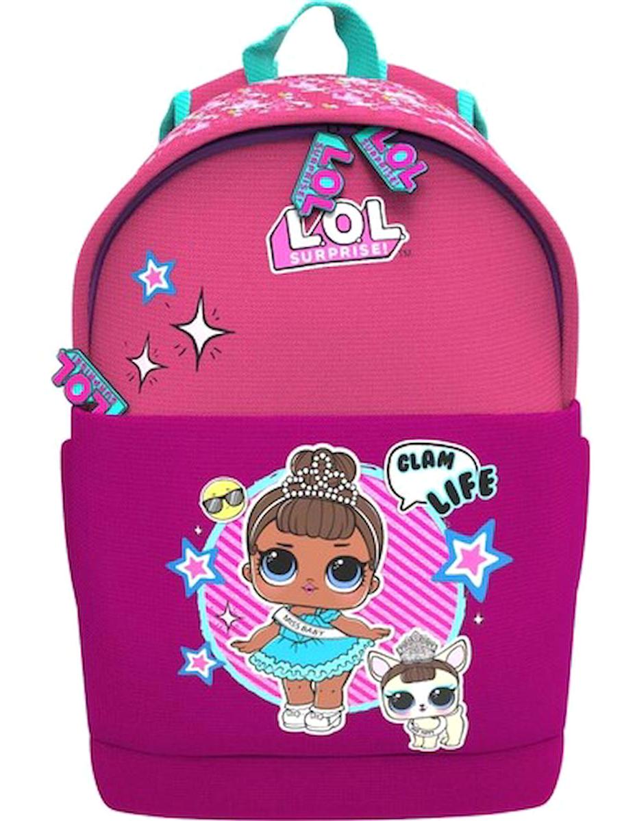 U.S. Polo Assn. LLÇAN9713 L.O.L Surprise Su Geçirmez 2 Gözlü Pembe Anaokulu Kız Çocuk Sırt Çantası