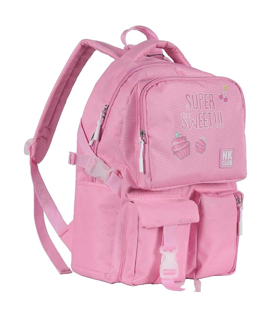 NK 9012-07 6 Gözlü Pembe İlkokul Kız Çocuk Sırt Çantası