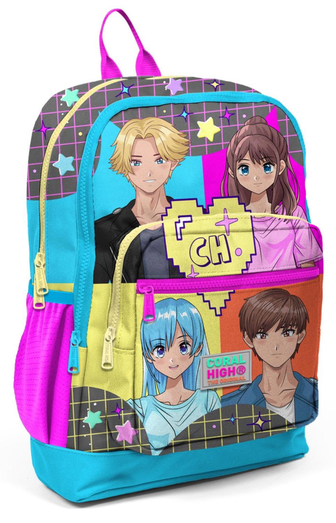 Yaygan Çanta Anime Su Geçirmez 4 Gözlü Mavi İlkokul Kız Çocuk Sırt Çantası