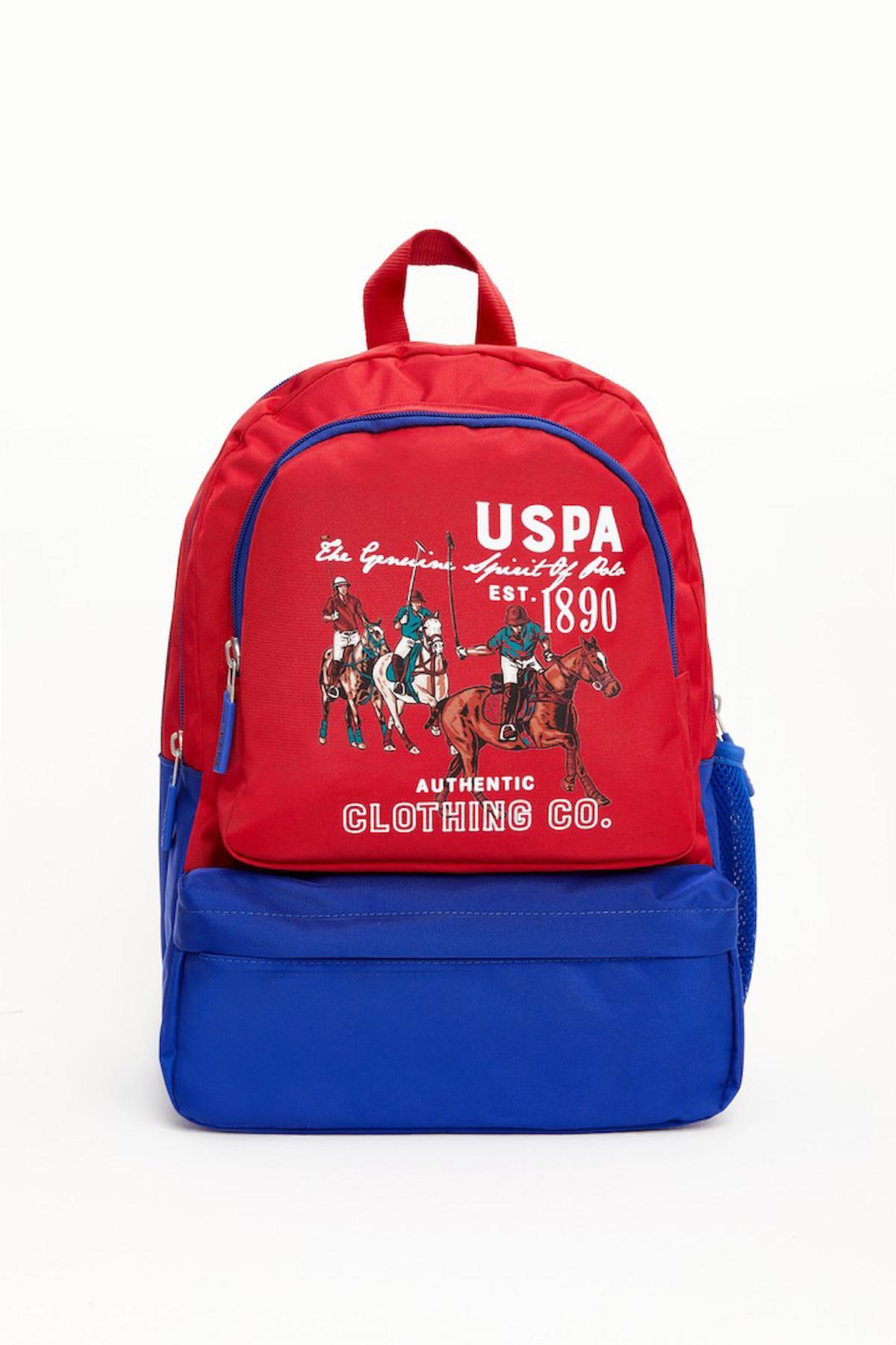 U.S. Polo Assn. PLÇAN22036 3 Gözlü Kırmızı Anaokulu Unisex Sırt Çantası