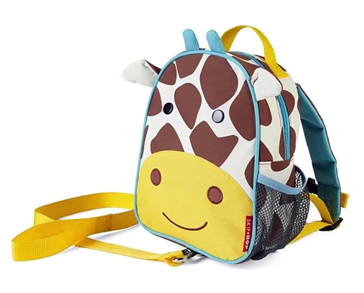 Skip Hop Zürafa Hayvan Tek Gözlü Kahverengi Anaokulu Unisex Sırt Çantası