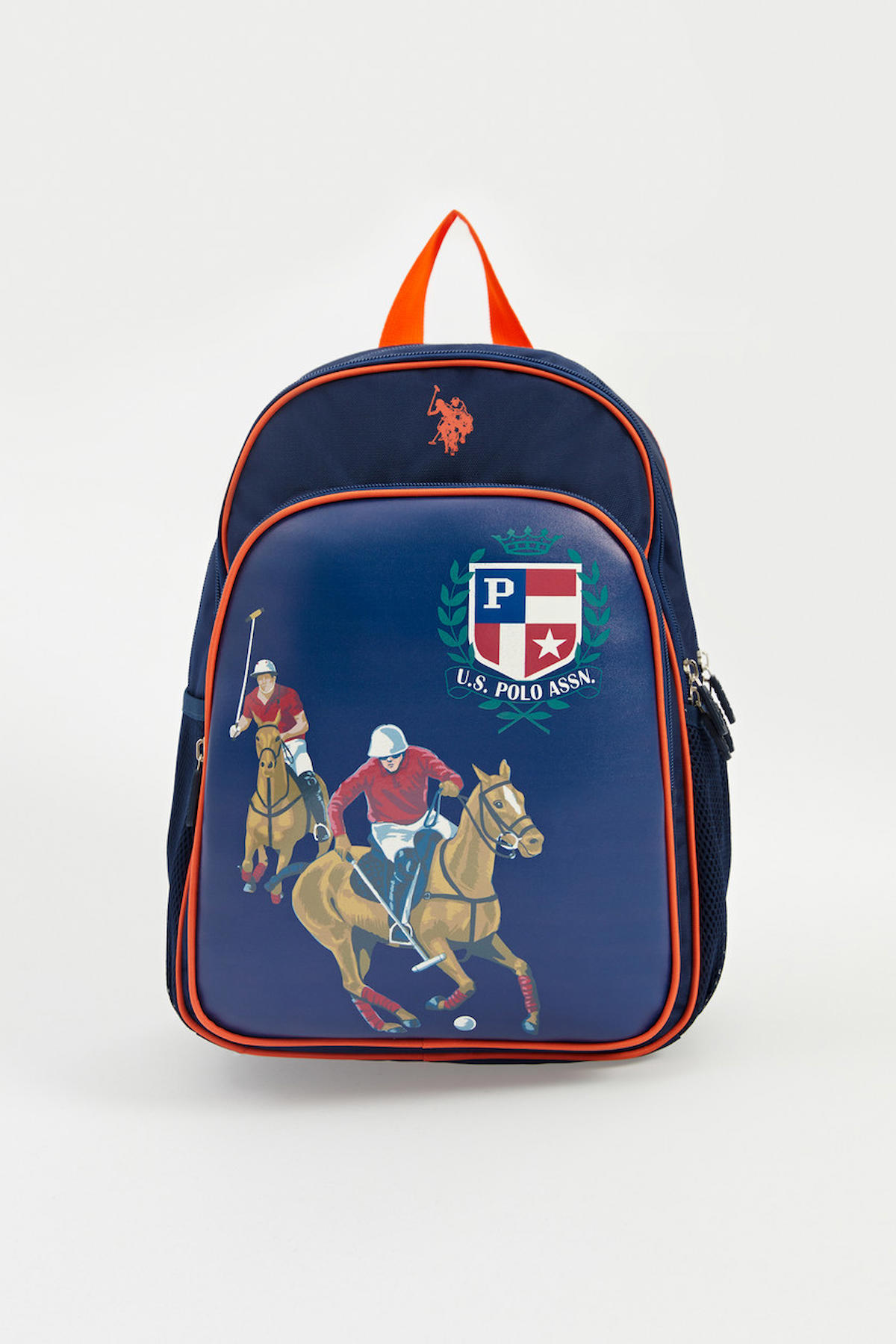 U.S. Polo Assn. PLÇAN23306 Su Geçirmez 2 Gözlü Lacivert Lise-Üniversite Unisex Sırt Çantası
