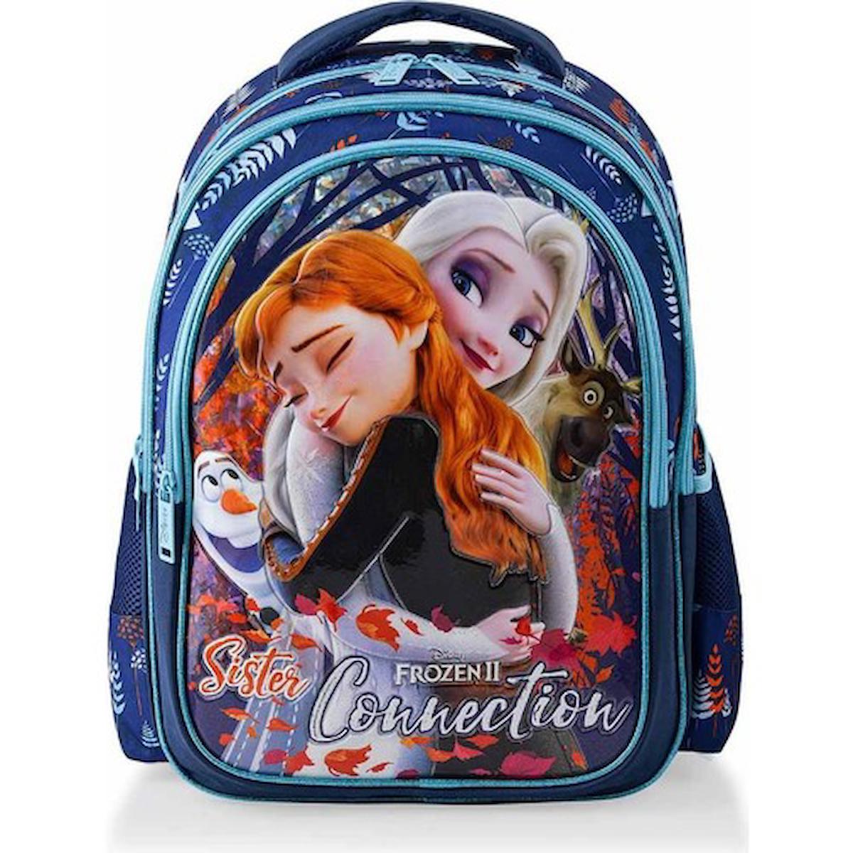 Frocx OTTO-48003 Elsa Frozen 4 Gözlü Mavi İlkokul Kız Çocuk Sırt Çantası