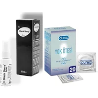 Durex Yok Ötesi Ultra İnce Prezervatif 20'li+Black Berry Sprey