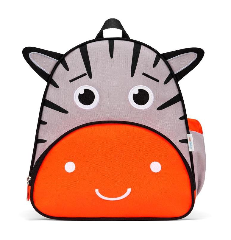 Zoozy Zebra Hayvan Tek Gözlü Lila-Turuncu Anaokulu Unisex Sırt Çantası
