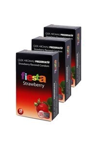 Fiesta Strawberry Çilek Aromalı Prezervatif 3x12'li