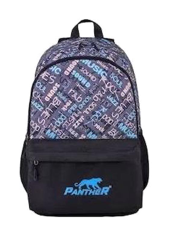 Bebessi PT-3196 Yazılı 3 Gözlü Lacivert Lise-Üniversite Unisex Sırt Çantası