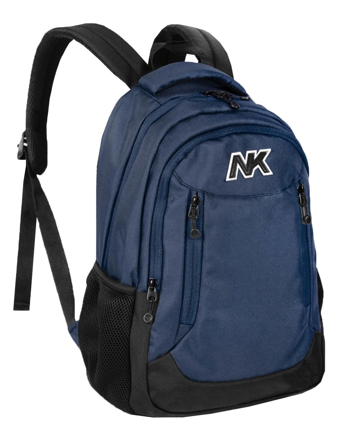 NK 9005 Su Geçirmez 4 Gözlü Lacivert-Siyah Lise-Üniversite Unisex Sırt Çantası