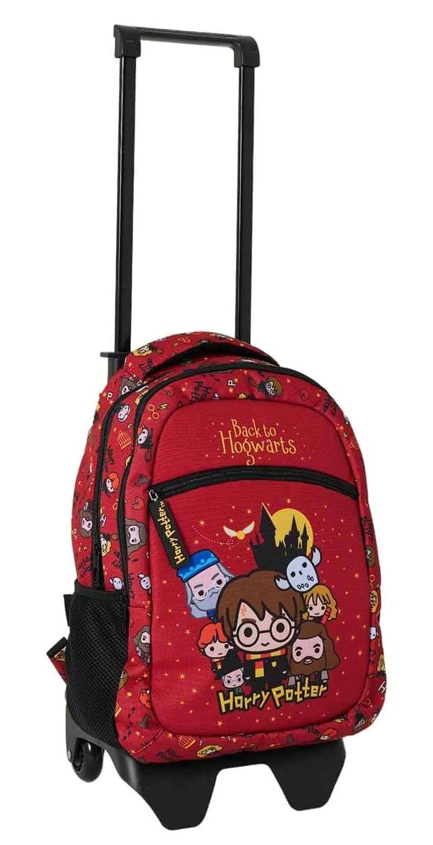 OBM 2076 Harry Potter Tekerlekli 3 Gözlü Kırmızı İlkokul Unisex Çekçekli Çantası