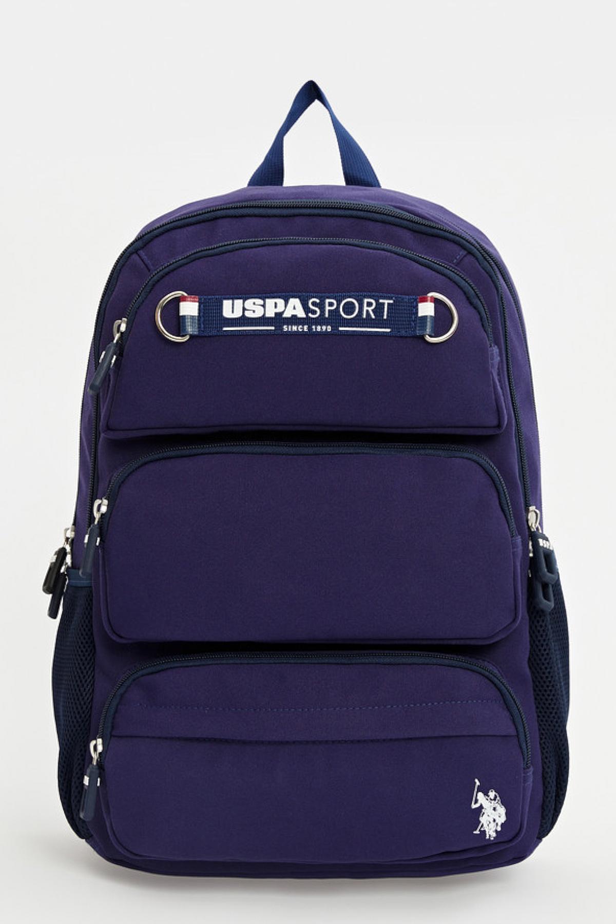 U.S. Polo Assn. 23259 Su Geçirmez 4 Gözlü Lacivert Lise-Üniversite Unisex Sırt Çantası