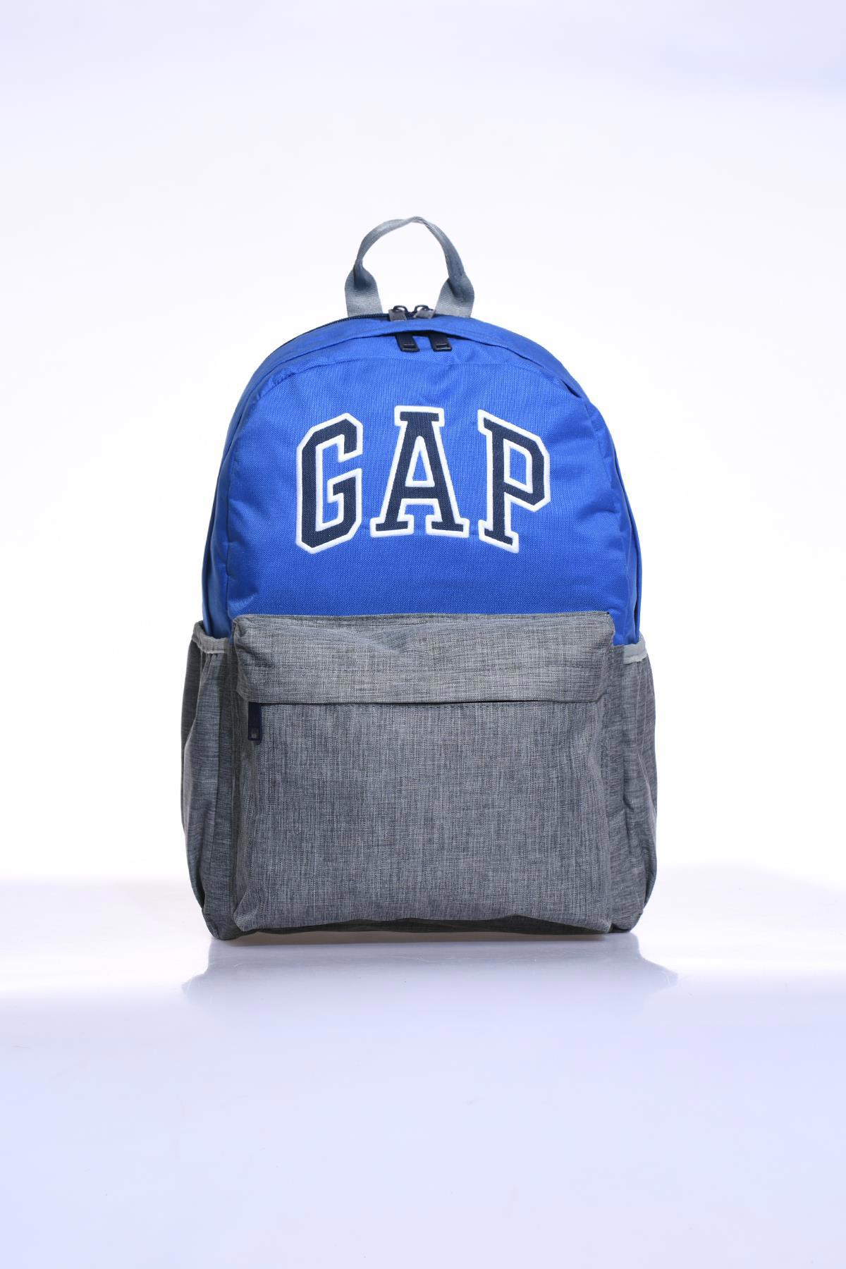 Gap GP03430 Su Geçirmez 2 Gözlü Gri-Mavi İlkokul Unisex Sırt Çantası