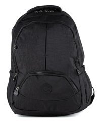 Optizon Urban Polo Su Geçirmez 3 Gözlü Siyah Lise-Üniversite Unisex Sırt Çantası