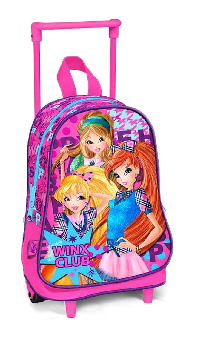Yaygan Çanta Winx Tekerlekli Tek Gözlü Çok Renkli Anaokulu Kız Çocuk Çekçekli Çantası