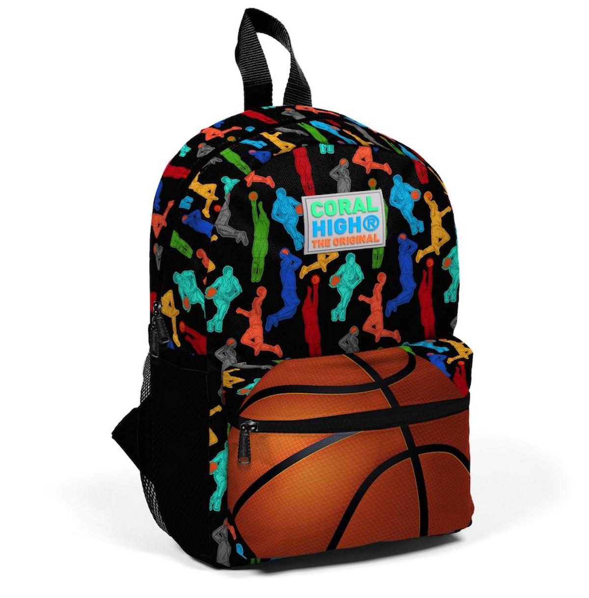 Yaygan Çanta Kids Basketbol 2 Gözlü Çok Renkli İlkokul Erkek Çocuk Sırt Çantası