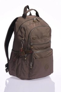 Celonia 8661 Su Geçirmez 6 Gözlü Kahverengi Lise-Üniversite Unisex Sırt Çantası