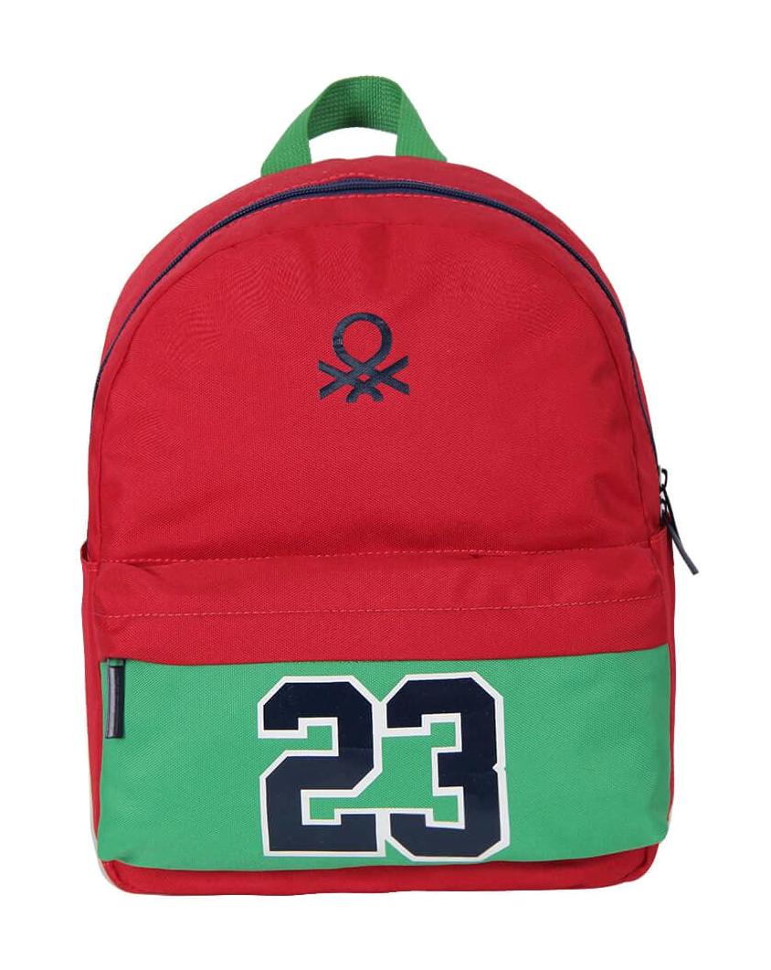 United Colors Of Benetton 70227 Su Geçirmez 2 Gözlü Kırmızı Anaokulu Unisex Sırt Çantası