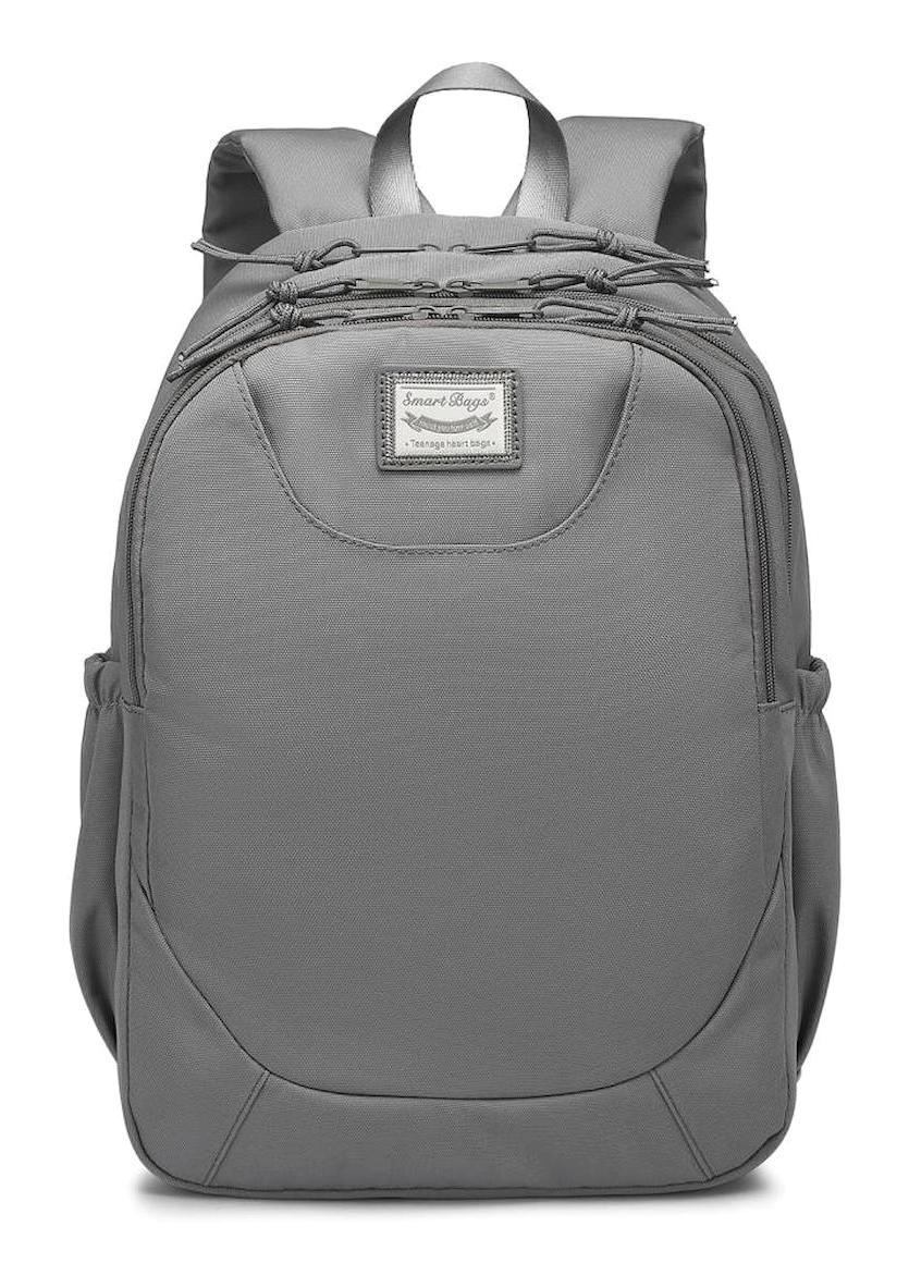 Smart Bags 3199 3 Gözlü Gri Lise-Üniversite Unisex Sırt Çantası
