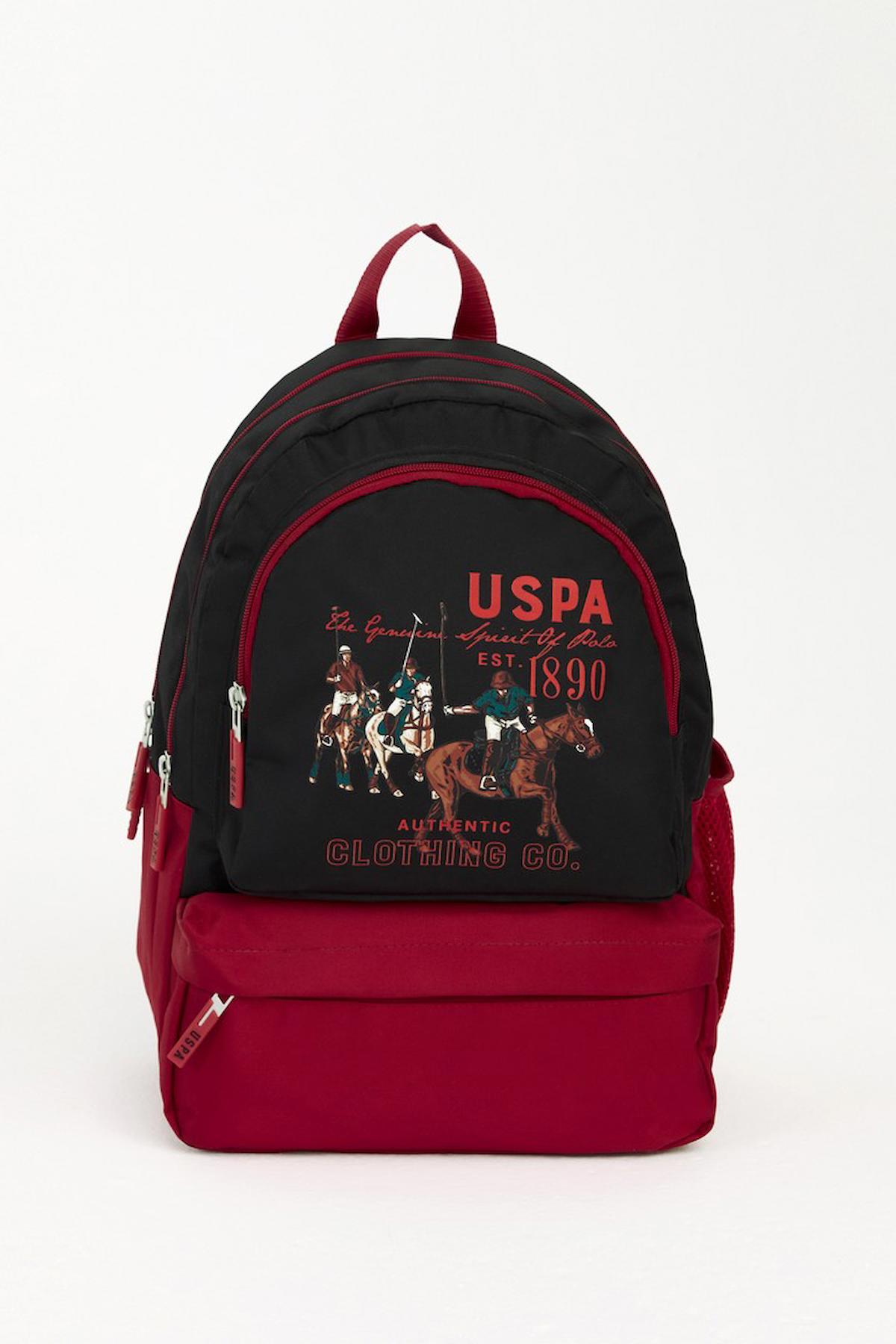 U.S. Polo Assn. PLÇAN22040 3 Gözlü Siyah Anaokulu Unisex Sırt Çantası