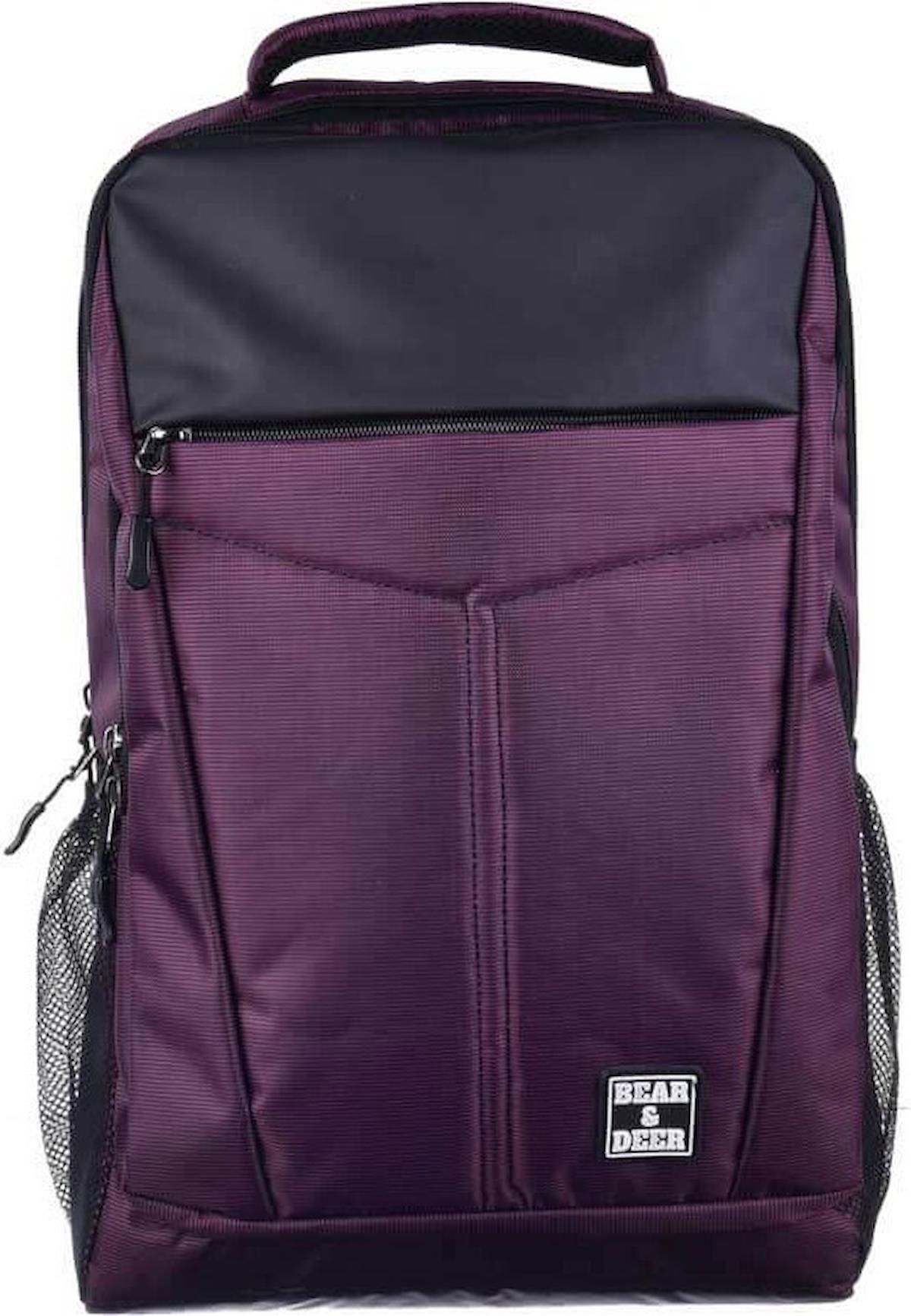 Bear & Deer BD-CN0264 5 Gözlü Mor Lise-Üniversite Unisex Sırt Çantası