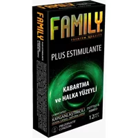 Family Plus Estimulante Prezervatif 12'li