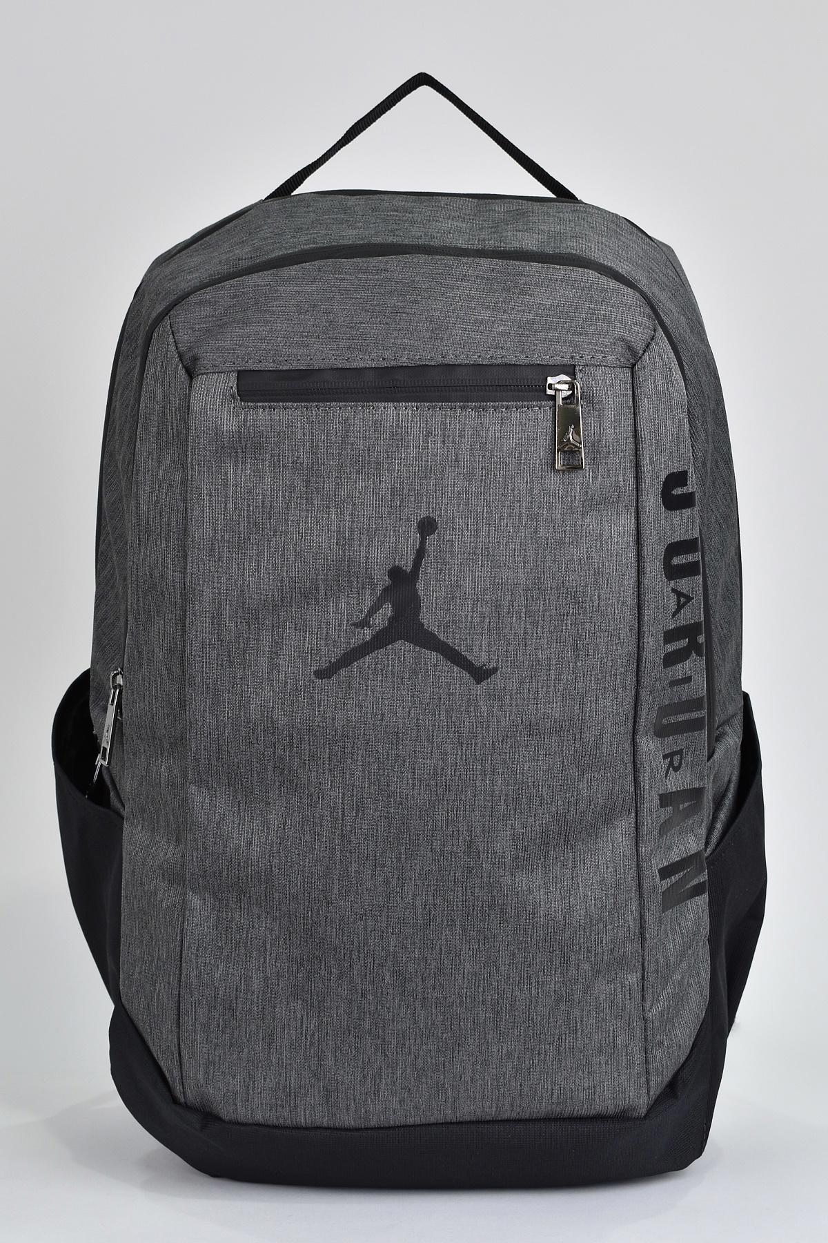 Jordan Q3080 Jordan 3 Gözlü Gri Lise-Üniversite Unisex Sırt Çantası