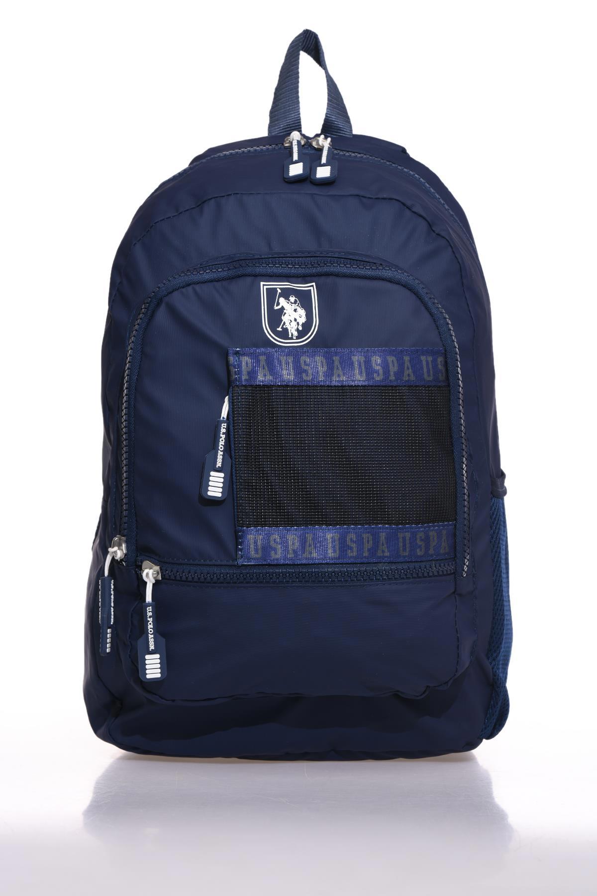 U.S. Polo Assn. PLÇAN22071 Su Geçirmez 4 Gözlü Lacivert Lise-Üniversite Unisex Sırt Çantası