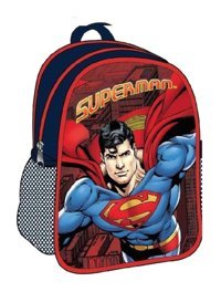 İstisna Superman DC Su Geçirmez Tek Gözlü Kırmızı Anaokulu Erkek Sırt Çantası + Beslenme Çantası