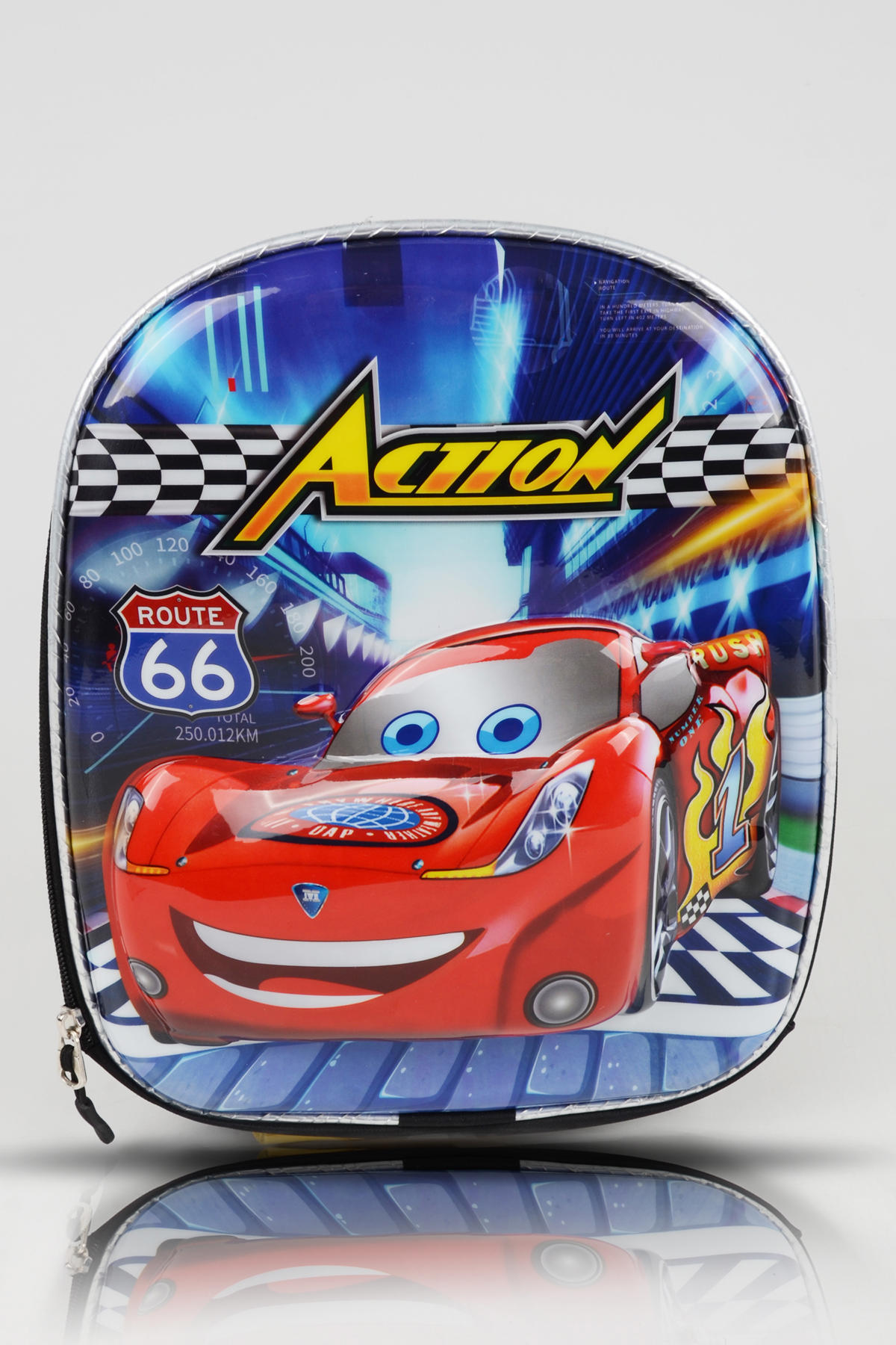 IRK Şimşek Mcqueen Cars Tek Gözlü Mavi Anaokulu Erkek Çocuk Sırt Çantası