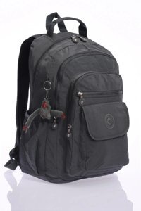 Celonia 8803 Su Geçirmez 6 Gözlü Gri Lise-Üniversite Unisex Sırt Çantası