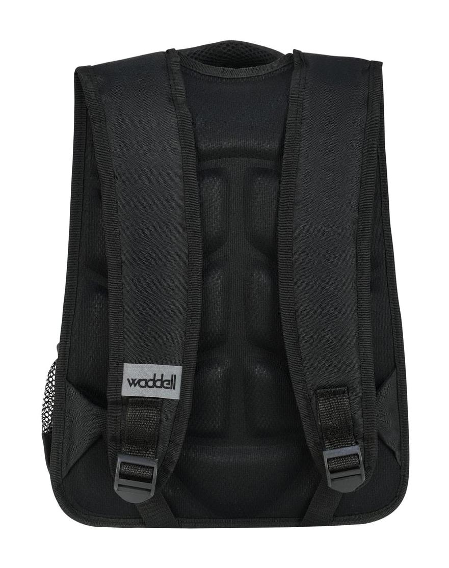 Waddell 3195 Uzay Su Geçirmez 3 Gözlü Siyah İlkokul Unisex Sırt Çantası + Beslenme Çantası