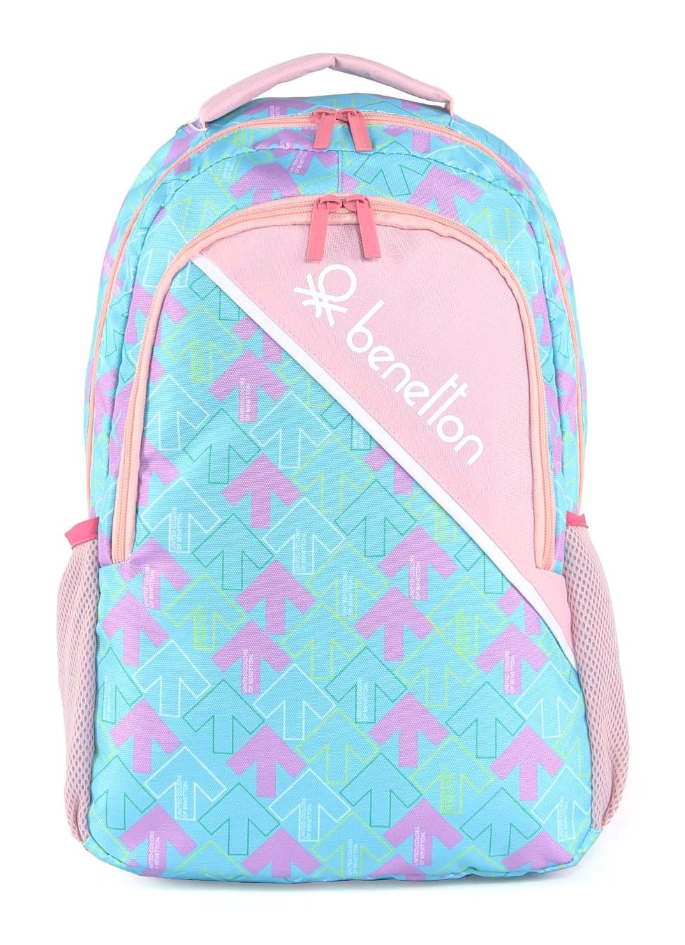 United Colors Of Benetton BNT03732 Ok 2 Gözlü Pembe İlkokul Kız Çocuk Sırt Çantası