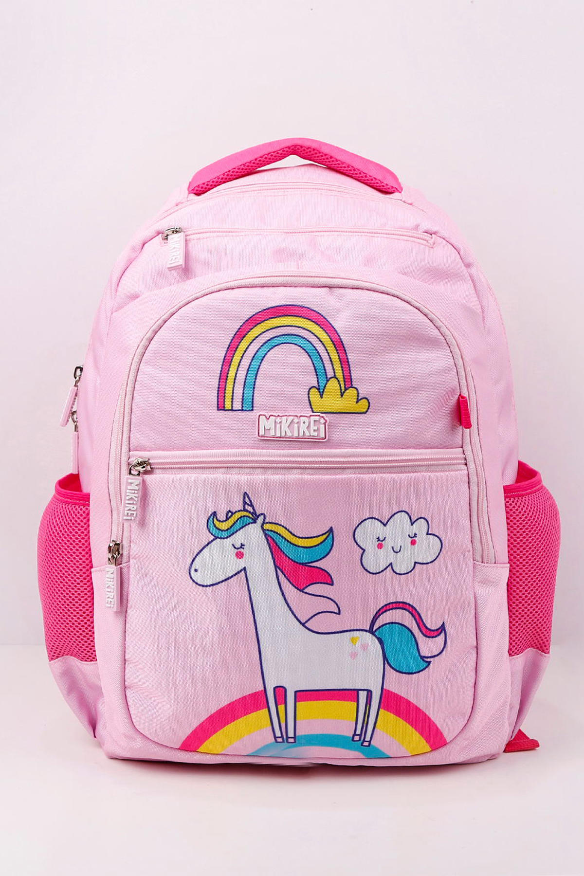 Ecrou Unicorn Hayvan 4 Gözlü Pembe İlkokul Kız Çocuk Sırt Çantası