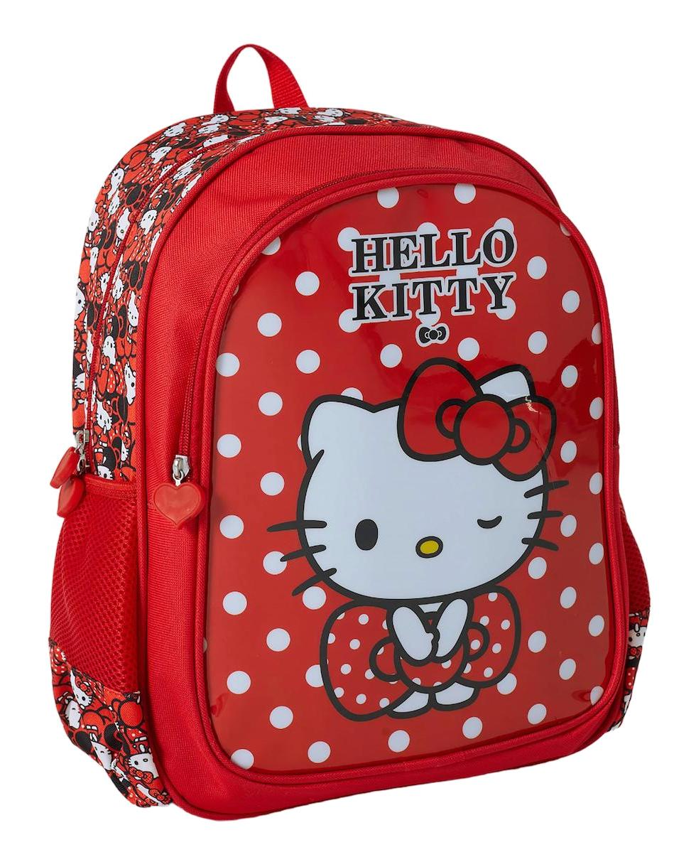 Timon 2230 Hello Kitty 2 Gözlü Kırmızı İlkokul Kız Çocuk Sırt Çantası