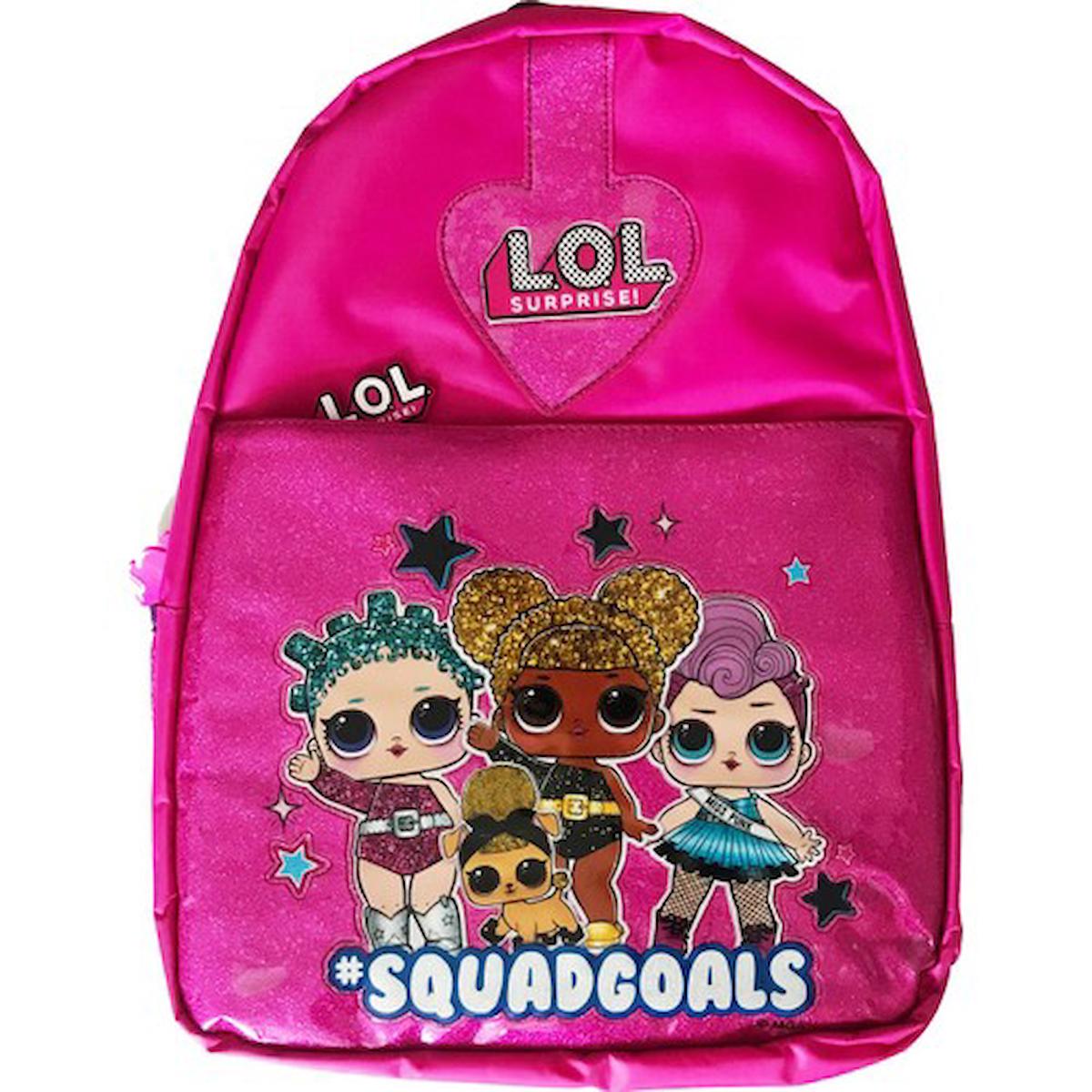 L.O.L Surprise 9721 L.O.L Surprise Su Geçirmez 2 Gözlü Pembe İlkokul Kız Çocuk Sırt Çantası