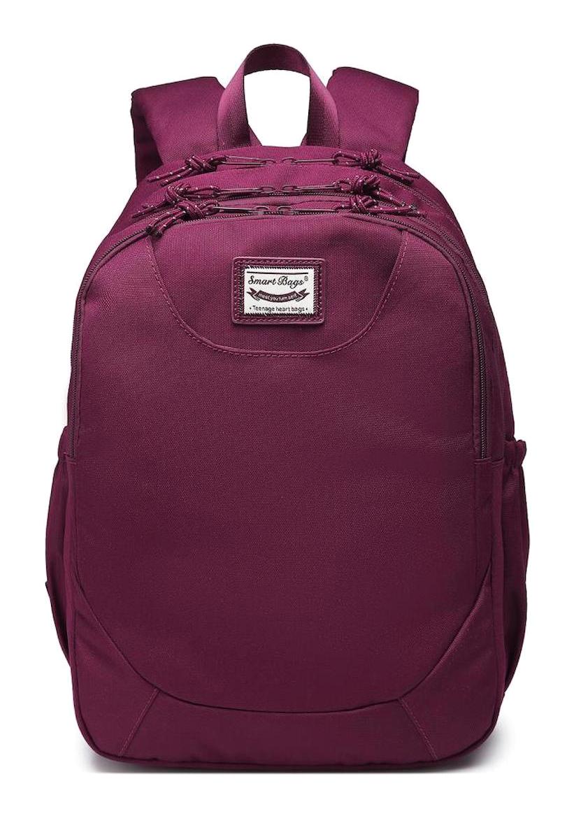 Smart Bags 3199 3 Gözlü Bordo Lise-Üniversite Kız Çocuk Sırt Çantası
