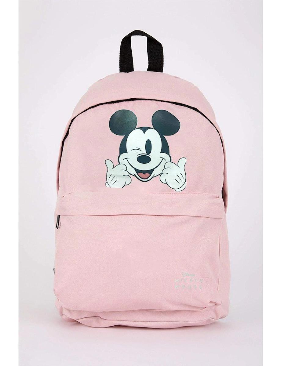 Bene Y0457A6 Mickey Mouse Disney 2 Gözlü Pembe İlkokul Kız Çocuk Sırt Çantası