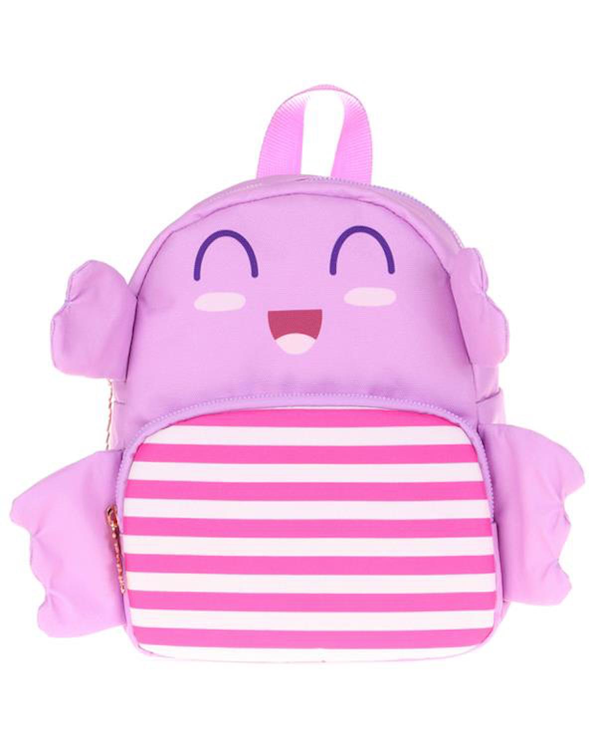 Kaukko V6021 Hayvan 2 Gözlü Pembe Anaokulu Kız Çocuk Sırt Çantası