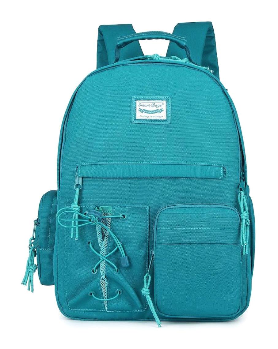 Smart Bags 3205 Çok Gözlü Mavi Lise-Üniversite Kız Çocuk Sırt Çantası