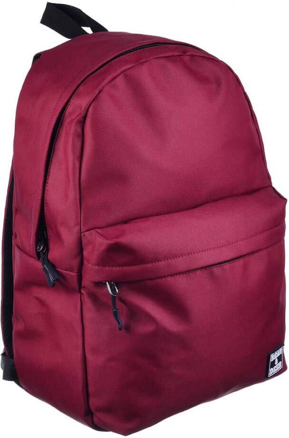 Bear & Deer BD-CN0291 2 Gözlü Bordo Lise-Üniversite Unisex Sırt Çantası
