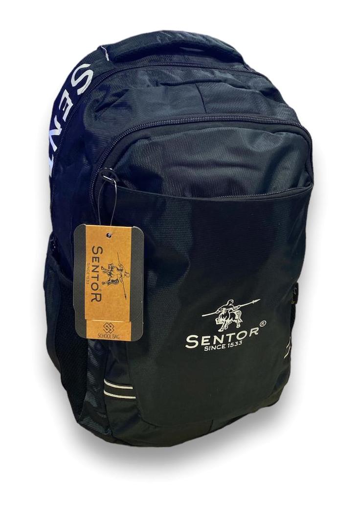 Sentor 3 Gözlü Siyah Lise-Üniversite Unisex Sırt Çantası
