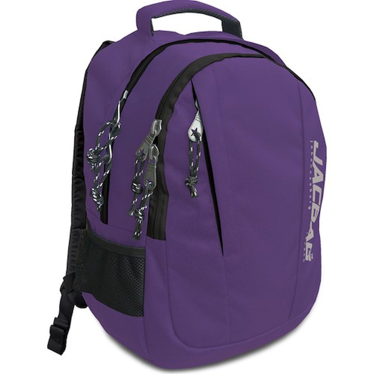 Jacbag JAG-25 3 Gözlü Mor Lise-Üniversite Unisex Sırt Çantası