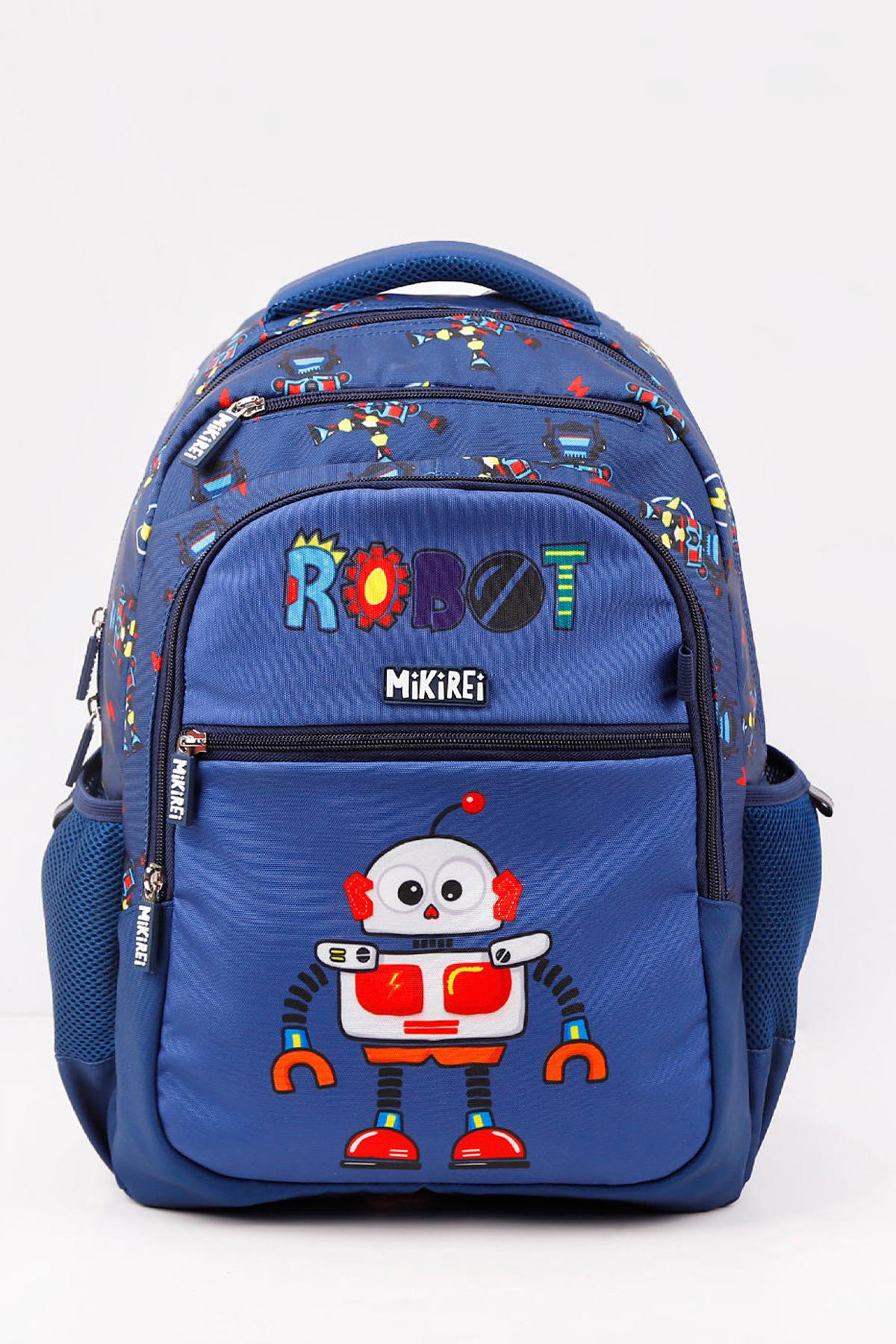 Ecrou Robot 4 Gözlü Mavi İlkokul Kız Çocuk Sırt Çantası